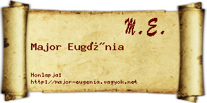 Major Eugénia névjegykártya