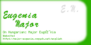 eugenia major business card